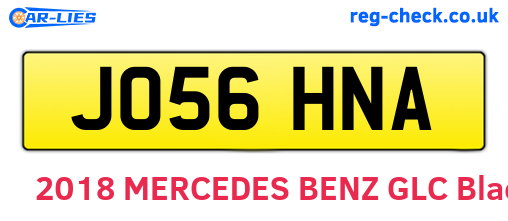 JO56HNA are the vehicle registration plates.