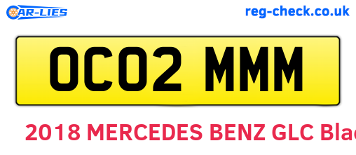 OC02MMM are the vehicle registration plates.