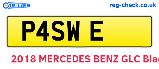 P4SWE are the vehicle registration plates.