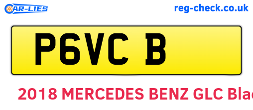P6VCB are the vehicle registration plates.