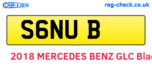 S6NUB are the vehicle registration plates.