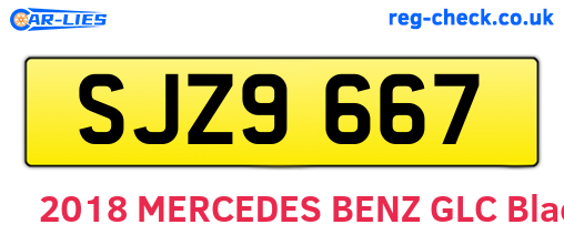 SJZ9667 are the vehicle registration plates.
