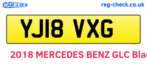YJ18VXG are the vehicle registration plates.