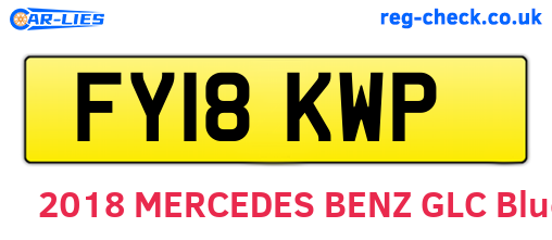 FY18KWP are the vehicle registration plates.