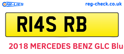 R14SRB are the vehicle registration plates.