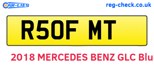 R50FMT are the vehicle registration plates.