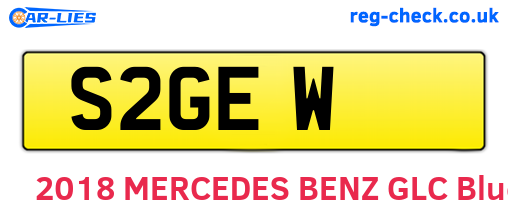 S2GEW are the vehicle registration plates.