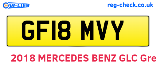 GF18MVY are the vehicle registration plates.