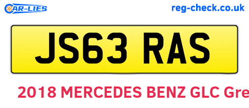 JS63RAS are the vehicle registration plates.