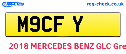M9CFY are the vehicle registration plates.
