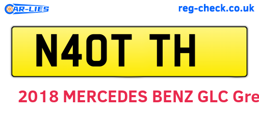 N40TTH are the vehicle registration plates.
