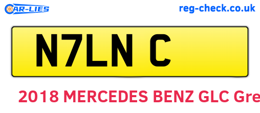 N7LNC are the vehicle registration plates.