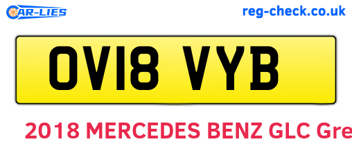 OV18VYB are the vehicle registration plates.