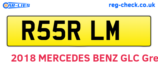 R55RLM are the vehicle registration plates.