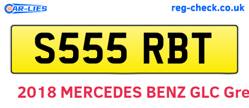 S555RBT are the vehicle registration plates.