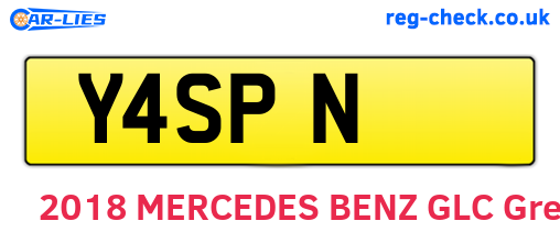 Y4SPN are the vehicle registration plates.