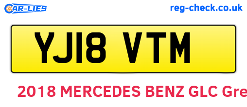 YJ18VTM are the vehicle registration plates.