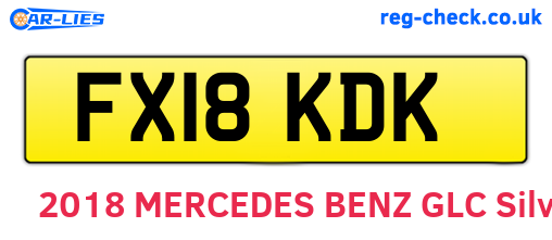 FX18KDK are the vehicle registration plates.