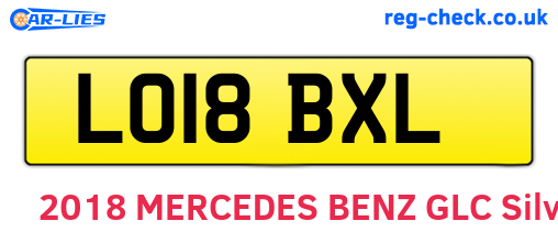 LO18BXL are the vehicle registration plates.