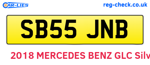 SB55JNB are the vehicle registration plates.