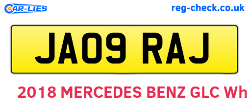 JA09RAJ are the vehicle registration plates.