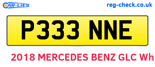 P333NNE are the vehicle registration plates.
