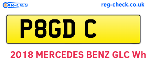 P8GDC are the vehicle registration plates.
