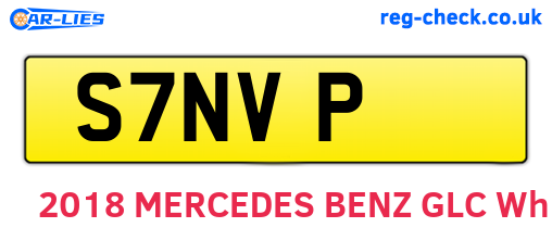 S7NVP are the vehicle registration plates.