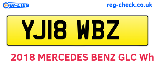YJ18WBZ are the vehicle registration plates.