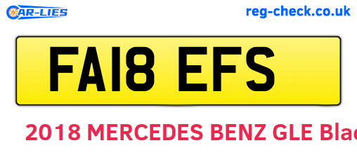 FA18EFS are the vehicle registration plates.
