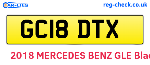 GC18DTX are the vehicle registration plates.