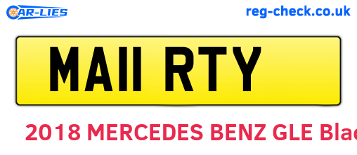 MA11RTY are the vehicle registration plates.