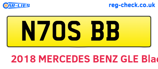 N70SBB are the vehicle registration plates.
