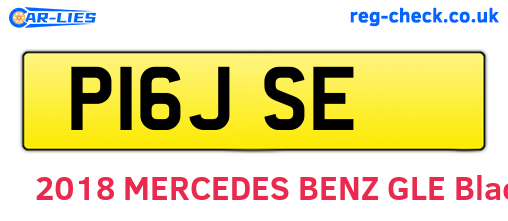 P16JSE are the vehicle registration plates.