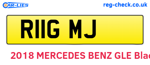 R11GMJ are the vehicle registration plates.