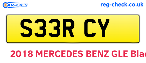 S33RCY are the vehicle registration plates.
