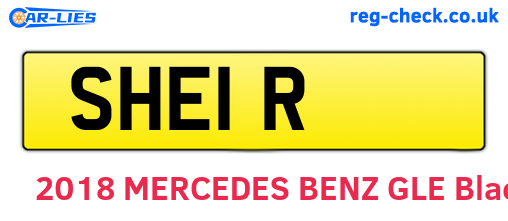 SHE1R are the vehicle registration plates.