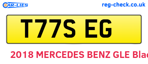 T77SEG are the vehicle registration plates.