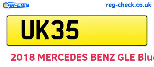 UK35 are the vehicle registration plates.