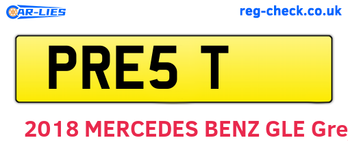 PRE5T are the vehicle registration plates.