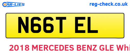 N66TEL are the vehicle registration plates.