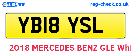 YB18YSL are the vehicle registration plates.