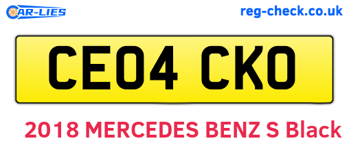 CE04CKO are the vehicle registration plates.