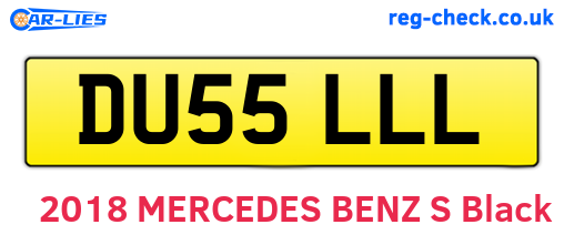 DU55LLL are the vehicle registration plates.