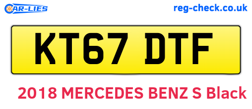 KT67DTF are the vehicle registration plates.