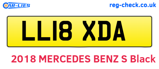 LL18XDA are the vehicle registration plates.