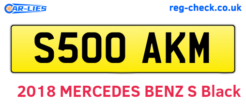 S500AKM are the vehicle registration plates.