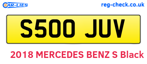 S500JUV are the vehicle registration plates.