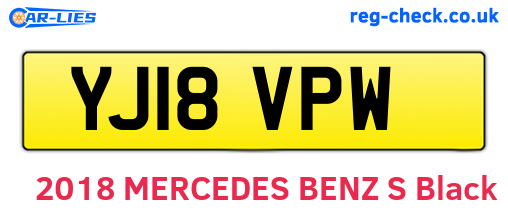 YJ18VPW are the vehicle registration plates.
