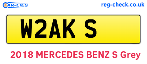 W2AKS are the vehicle registration plates.